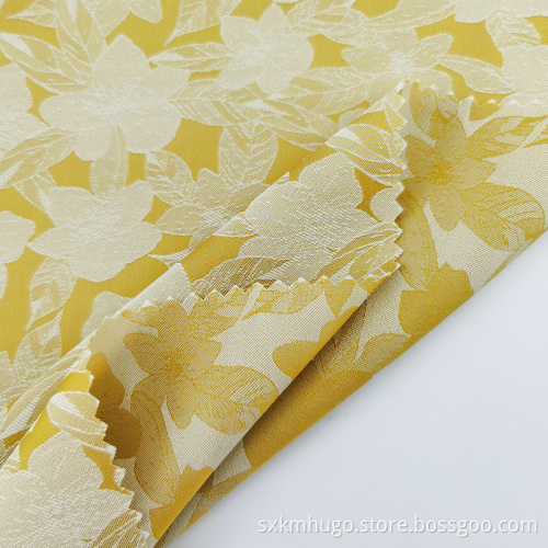 polyester floral brocade satin jacquard fabric